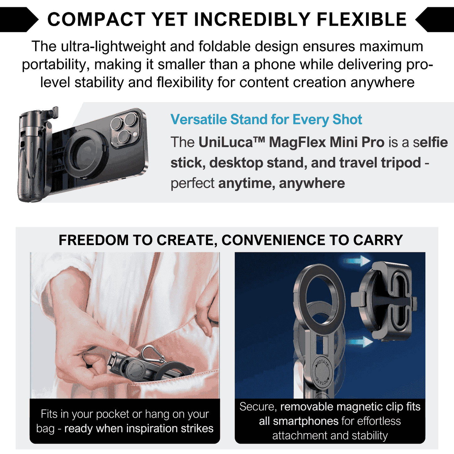 UniLuca™ MagFlex Mini Pro - For All Smartphones