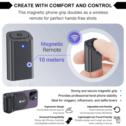 Uniluca™ MagGrip Vlogger Pro – Works on all smartphones