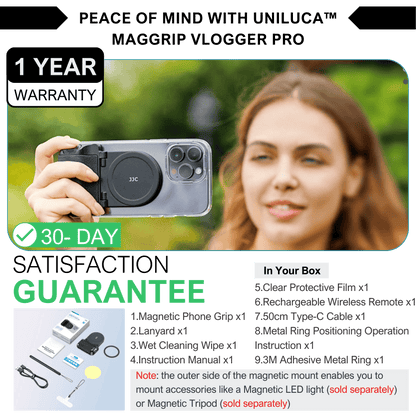 Uniluca™ MagGrip Vlogger Pro – Works on all smartphones