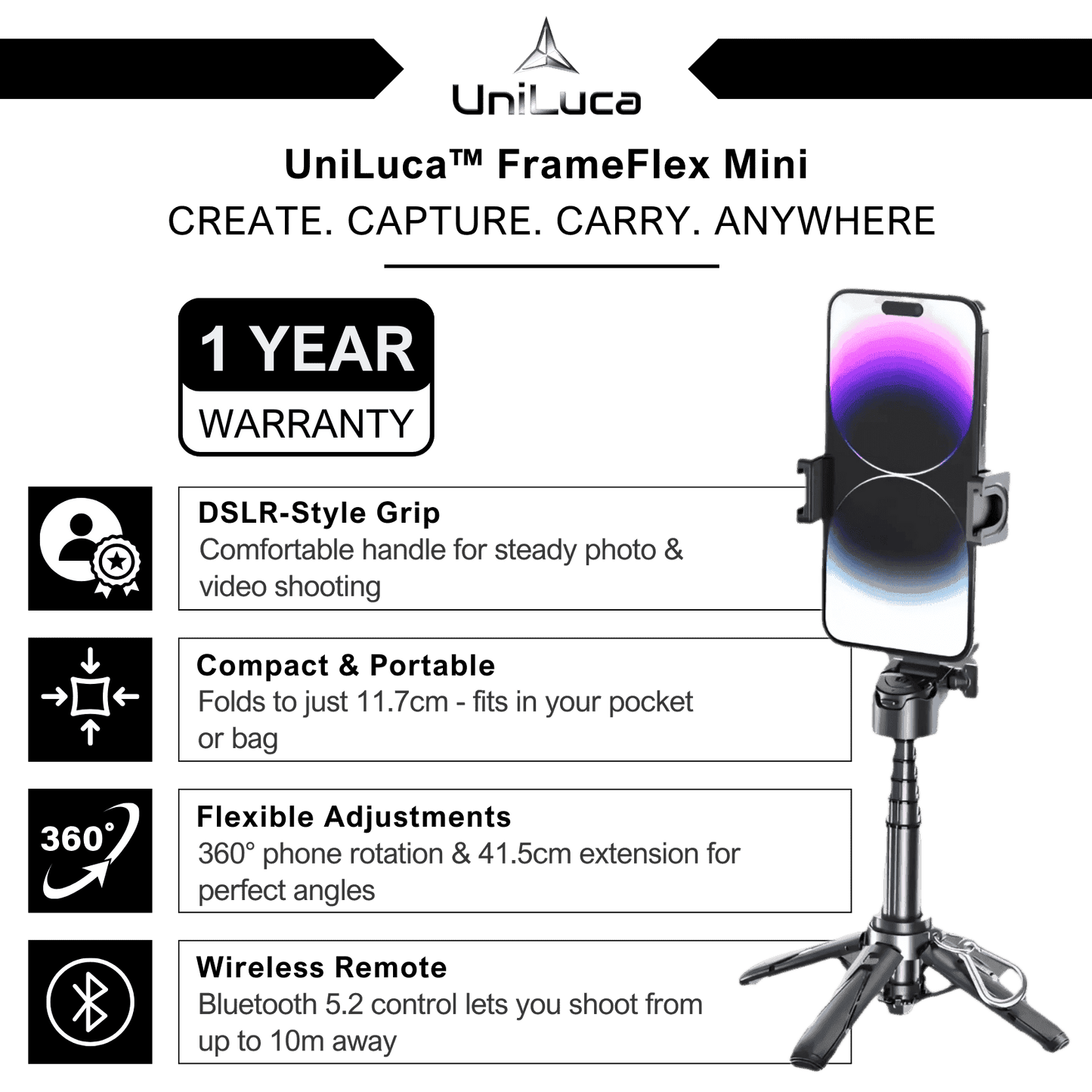 UniLuca™ FrameFlex Mini - For All Smartphones