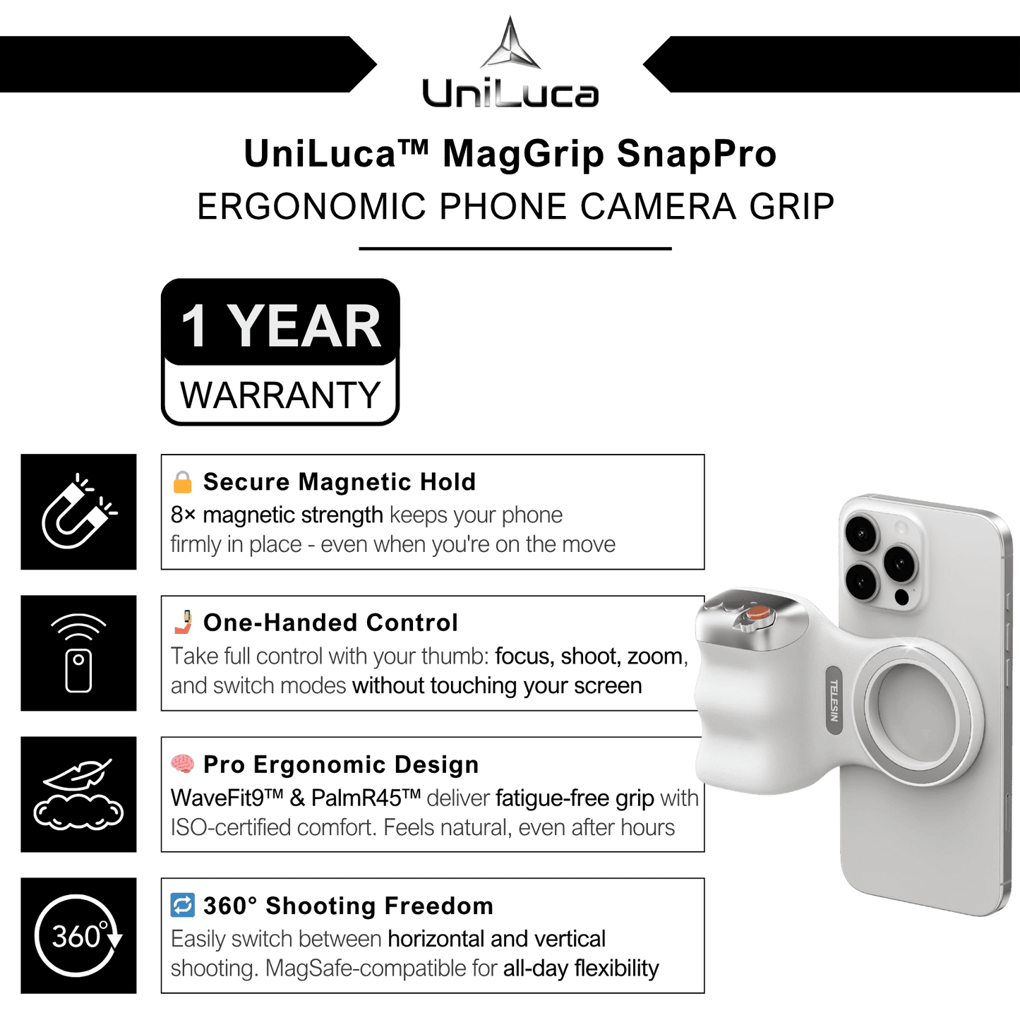 UniLuca™ MagGrip SnapPro - For All Smartphones